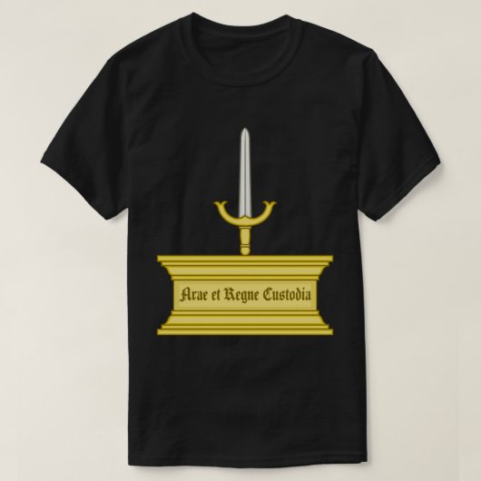 Altar und Schwert-Abzeichen von Mary I T-Shirt (Design vorne)