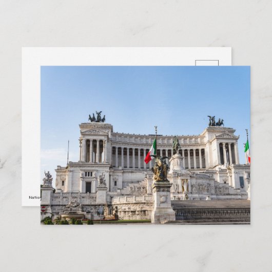 Altare della Patria am frühen Morgen - Rom, Italie Postkarte (Vorne/Hinten)