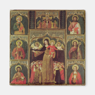 Altarpiece der Jungfrau des Rosenbeetes, c.1500 Magnet