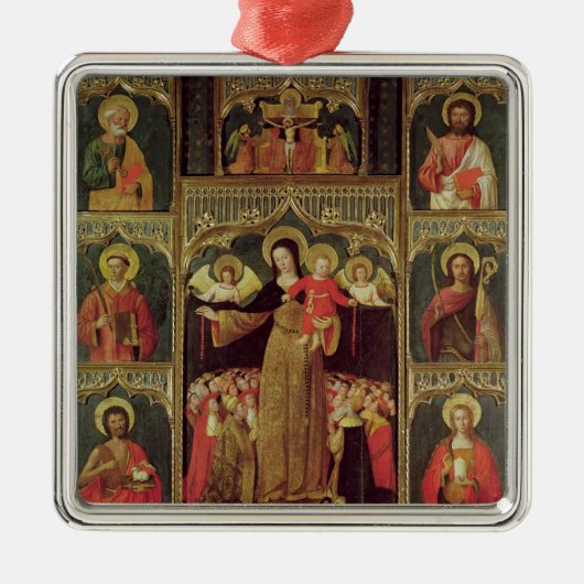 Altarpiece der Jungfrau des Rosenbeetes, c.1500 Ornament Aus Metall (Vorne)