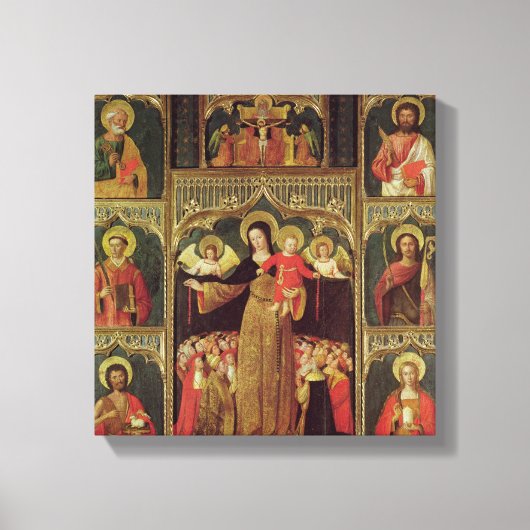 Altarpiece der Jungfrau Rosary, c.1500 Leinwanddruck (Vorderseite)