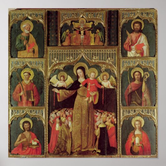 Altarpiece der Jungfrau Rosary, c.1500 Poster (Vorne)
