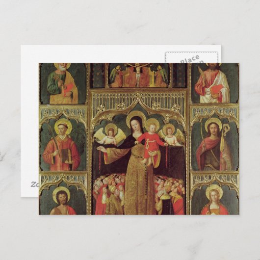 Altarpiece der Jungfrau Rosary, c.1500 Postkarte (Vorne/Hinten)