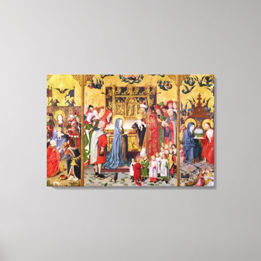 Altarpiece der Sieben Joys of the Jungfrau Leinwanddruck (Vorderseite)