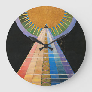 Altarpiece, Group X, No.1 by Hilma af Klint Große Wanduhr