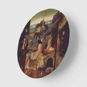 Altarpiece of the Hermits (oil on panel) Runde Wanduhr (Winkel)