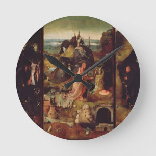 Altarpiece of the Hermits (oil on panel) Runde Wanduhr