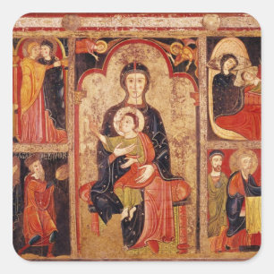 Altarpiece von De Avila St. Maria Quadratischer Aufkleber