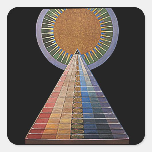 Altarpiece von Hilma af Klint, Fine Art Quadratischer Aufkleber (Vorderseite)