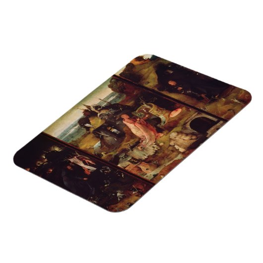 Altarstück der Hermits (Öl auf Tafel) Magnet (Linke Seite)