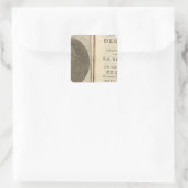 Altas Quadratischer Aufkleber (Tasche)