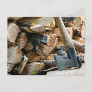 Altaste und Brennholz Postkarte