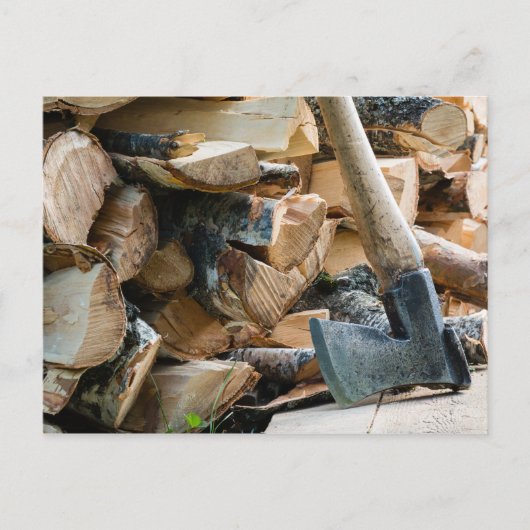 Altaste und Brennholz Postkarte (Vorderseite)