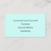 Altbäder Renovierung Auftragnehmer Visitenkarte (Rückseite)