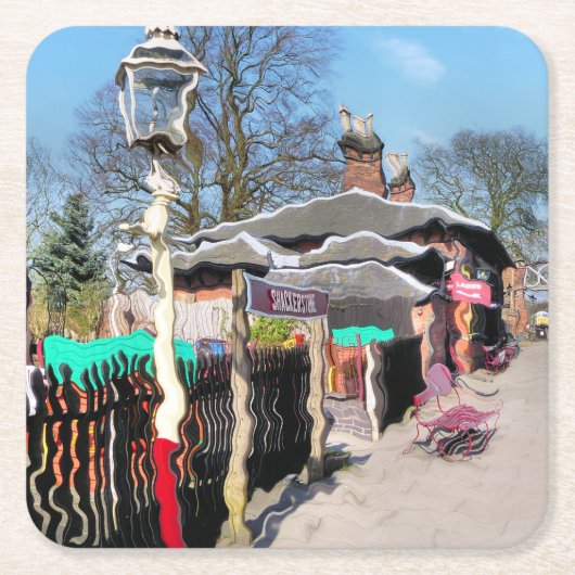 ALTBAHNHOF RECHTECKIGER PAPPUNTERSETZER (Vorderseite)