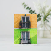 Altbauwohnung Balkone Postkarte (Stehend Vorderseite)