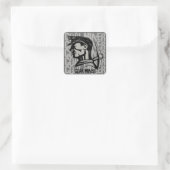 ALTBERGBAUARBEITER QUADRATISCHER AUFKLEBER (Tasche)