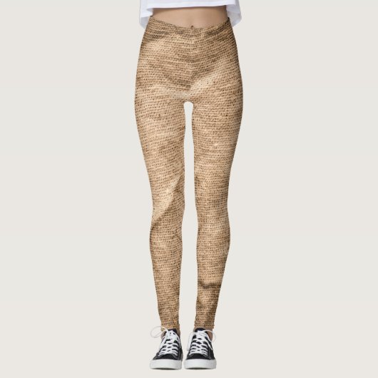 Altbraun Stoff: texturierter Hintergrund. Leggings (Vorderseite)
