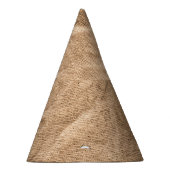 Altbraun Stoff: texturierter Hintergrund. Partyhütchen (Rechts)