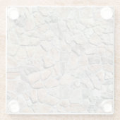 Altbraune Burg Stone Textur Glasuntersetzer (Rückseite)