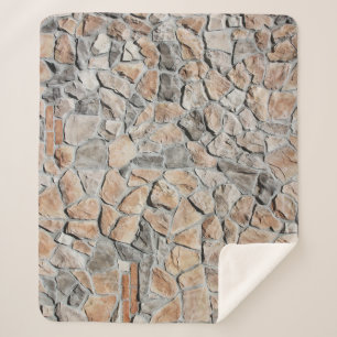 Altbraune Burg Stone Textur Sherpadecke