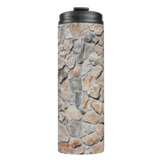 Altbraune Burg Stone Textur Thermosbecher