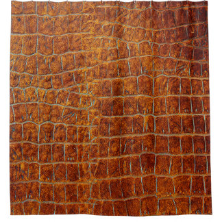 altbraune Ledertextur Duschvorhang