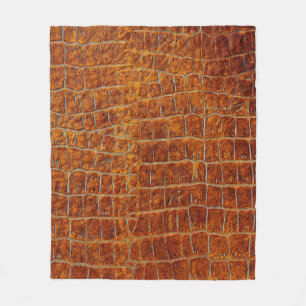 altbraune Ledertextur Fleecedecke