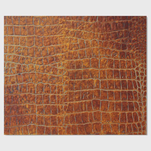 altbraune Ledertextur Geschenkpapier (Flach)