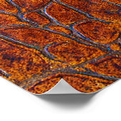 altbraune Ledertextur Poster (Ecke)