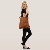 altbraune Ledertextur Tasche (Am Model)