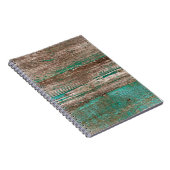 Altbrauner Holzboden mit Peelingschmerzen Notizblock (Rechte Seite)