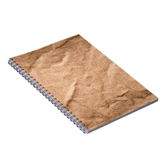 Altbrauner Stoffhintergrund Notizblock (Rechte Seite)