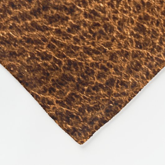 Altbraunes Leder Fleecedecke (Ecke)