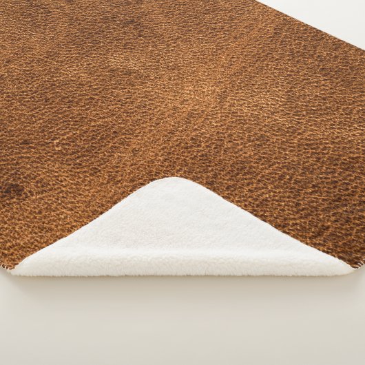 Altbraunes Leder Sherpadecke (3/4)