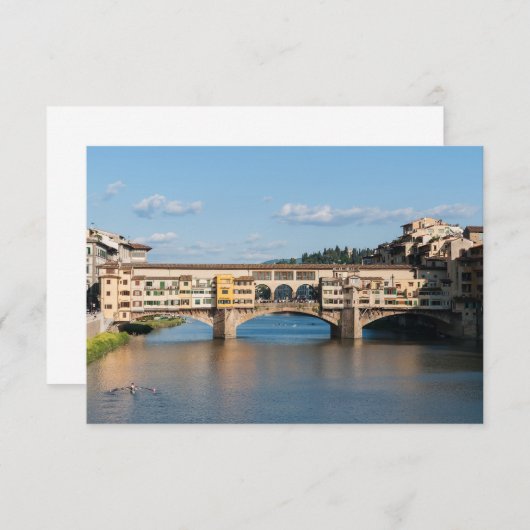 Altbrücke Ponte Vecchio - Florenz, Italien Einladung (Vorne/Hinten)