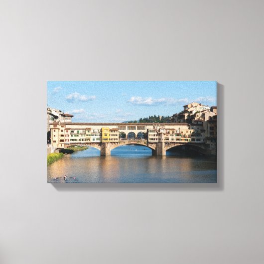 Altbrücke Ponte Vecchio - Florenz, Italien Leinwanddruck (Vorderseite)