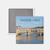 Altbrücke Ponte Vecchio - Florenz, Italien Magnet (Vorderseite/Rückseite)