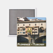 Altbrücke Ponte Vecchio - Florenz, Italien Magnet (Vorderseite/Rückseite)