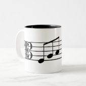 Altclef-Fab Vater-Kaffee-Tassen-Musiknoten Zweifarbige Tasse (Vorderseite Links)