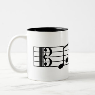 Altclef-Fab Vater-Kaffee-Tassen-Musiknoten Zweifarbige Tasse