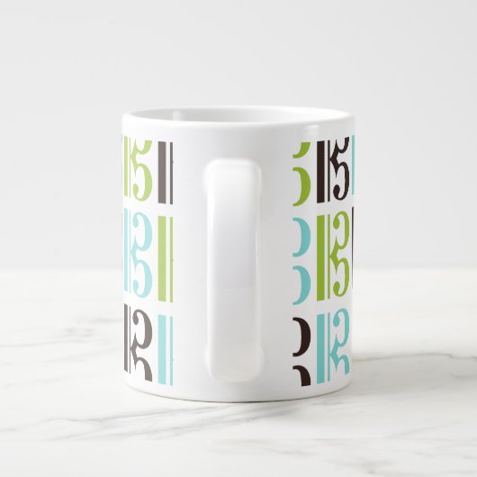 Altclef-Muster Jumbo-Tasse (Rückseite)