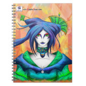 AltDelta : Blue Geisha Notebook Notizblock (Vorderseite)