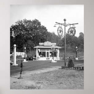 Alte 1925 Tankstelle Poster