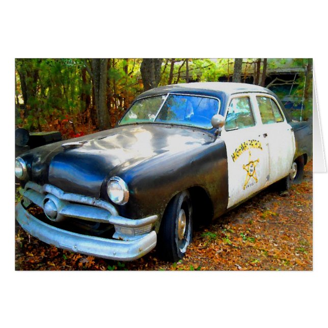 Alte 50 Highway Patrol Polizeiwagen (Vorderseite (Horizontal))