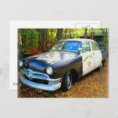 Alte 50 Highway Patrol Polizeiwagen Postkarte (Vorne/Hinten)