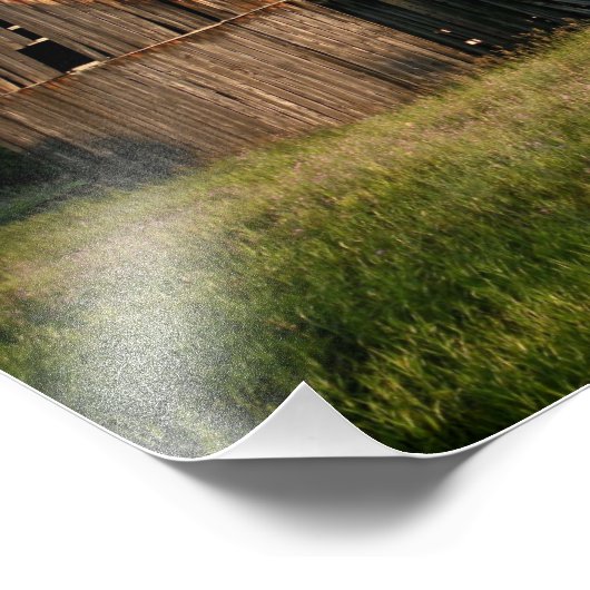 Alte abandonierte Scheune Fotodruck (Ecke)