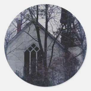Alte abandrische Kirche Runder Aufkleber