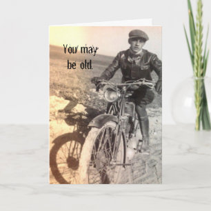 Alte, aber gute Vintage-Motorrad-Geburtstagskarte Karte