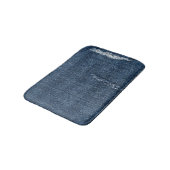 Alte abgerissene Denim: Jeans Textur. Badematte (Schrägansicht)